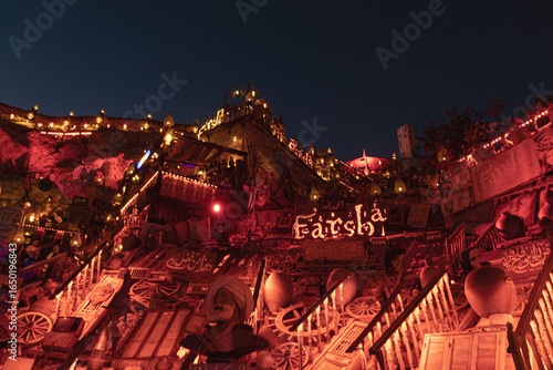 Farsha Cafe at Night, Sharm El Sheikh, Egypt, March 1, 2024