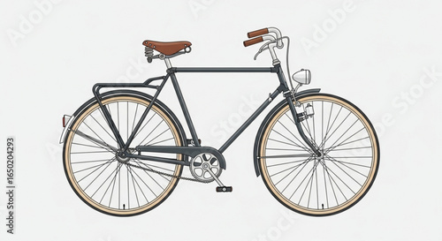 Classic vintage bicycle illustration for transport and recreation retro style bike design vector image