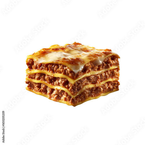 Delicious Portion of Classic Lasagna, Italian Cuisine, Close-up Studio Shot