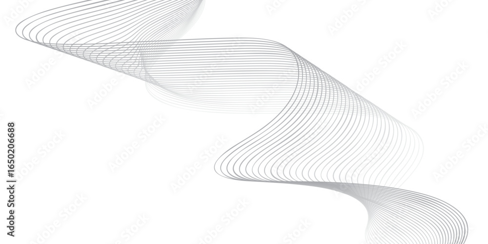 Fototapeta premium Sophisticated Abstract Background with Thin Wavy Lines, Optical Illusion Striped Geometric Design, Minimalist Style for Digital Media, Posters, and Creative Projects