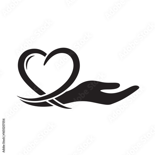 international day of charity Logo high quality Silhouette vector design 