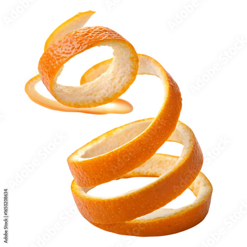 Spiral Orange Peel A Vibrant Citrus Twist for Culinary and Design Applications