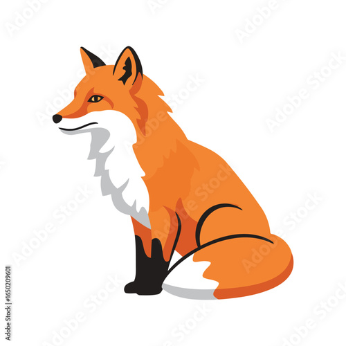 Cute sitting fox illustration adorable woodland animal cartoon wildlife art