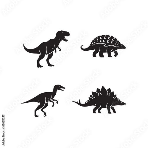 dinosaur ogo Bundle and high quality Silhouette vector  design 