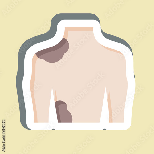 Sticker Sun Burn. related to Spf and Sun symbol. design editable