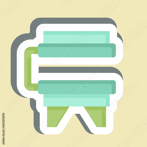 Sticker Solarium. related to Spf and Sun symbol. design editable