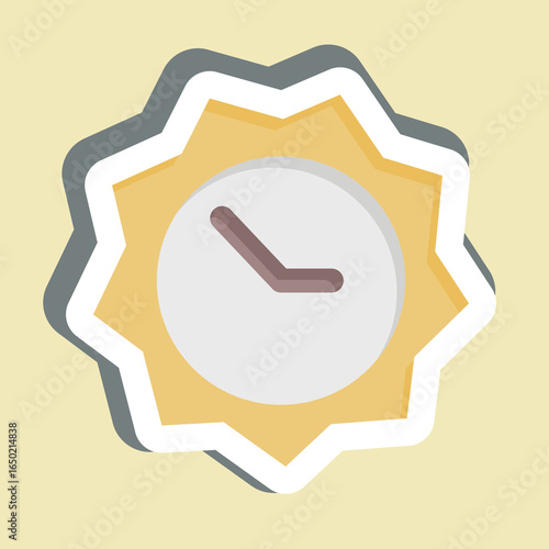 Sticker Peak Sun Hours. related to Spf and Sun symbol. design editable