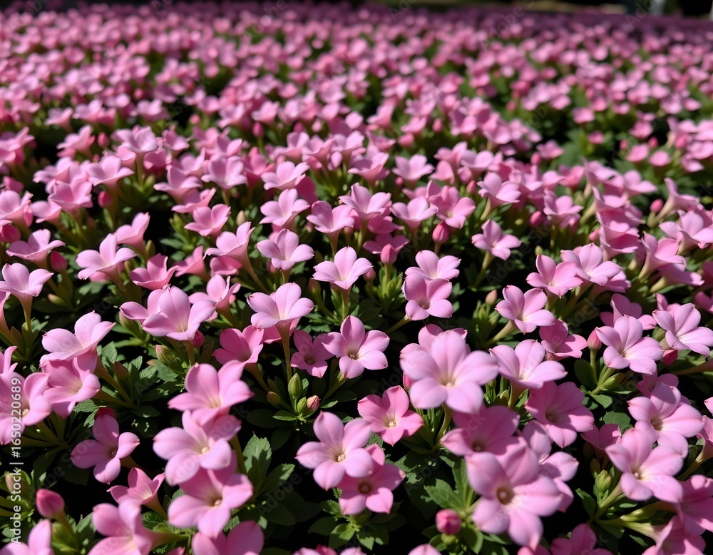 Naklejka premium Vibrant Pink Flowers Bloom Night