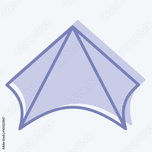 Icon Sun Shade. related to Spf and Sun symbol. two tone style. design editable