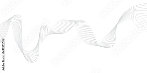 Abstract Geometric Background with Elegant Thin Wavy Lines, Optical Illusion Effect, Minimalist Striped Pattern for Modern Design Projects, Web, and Print Media