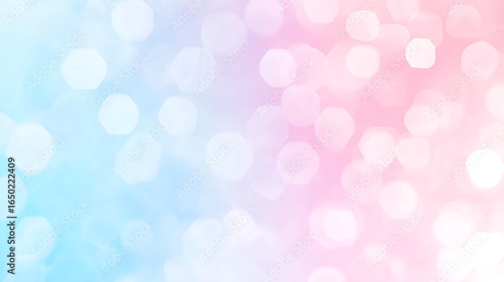 Fototapeta premium Abstract pastel blurred background with blue and pink bokeh lights creating a soft and dreamy feel.