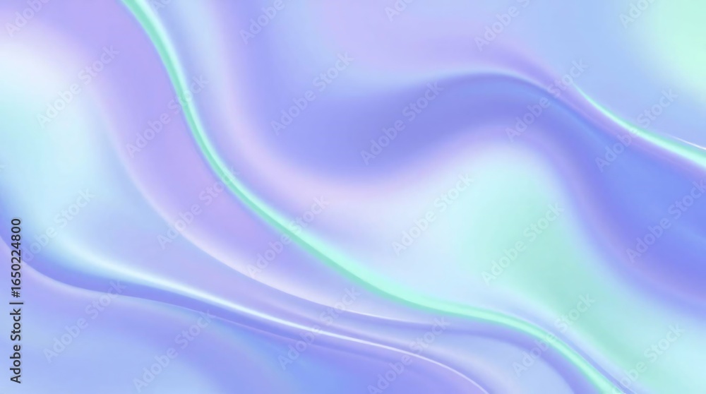 Fototapeta premium Soft purple and blue flowing liquid waves create a smooth texture for a vibrant abstract background design.