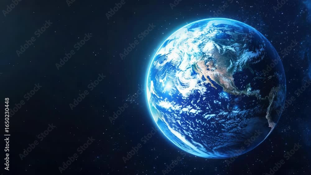 A view of Earth from space, highlighting its satellite and the intricate details of our planet's surface. A view of Earth from space, highlighting its satellite and the intricate details of our planet's surface.