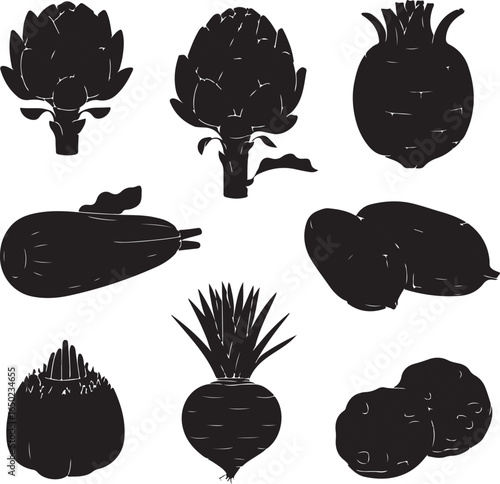 Artichokes eggplant beets potatoes root vegetable