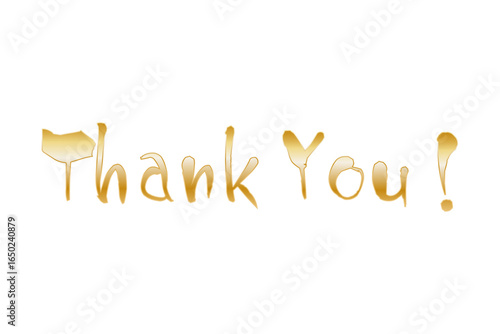 Thank You ! - 筆文字で書いた、Thank You !（ありがとう！）のシンプルなロゴマーク
