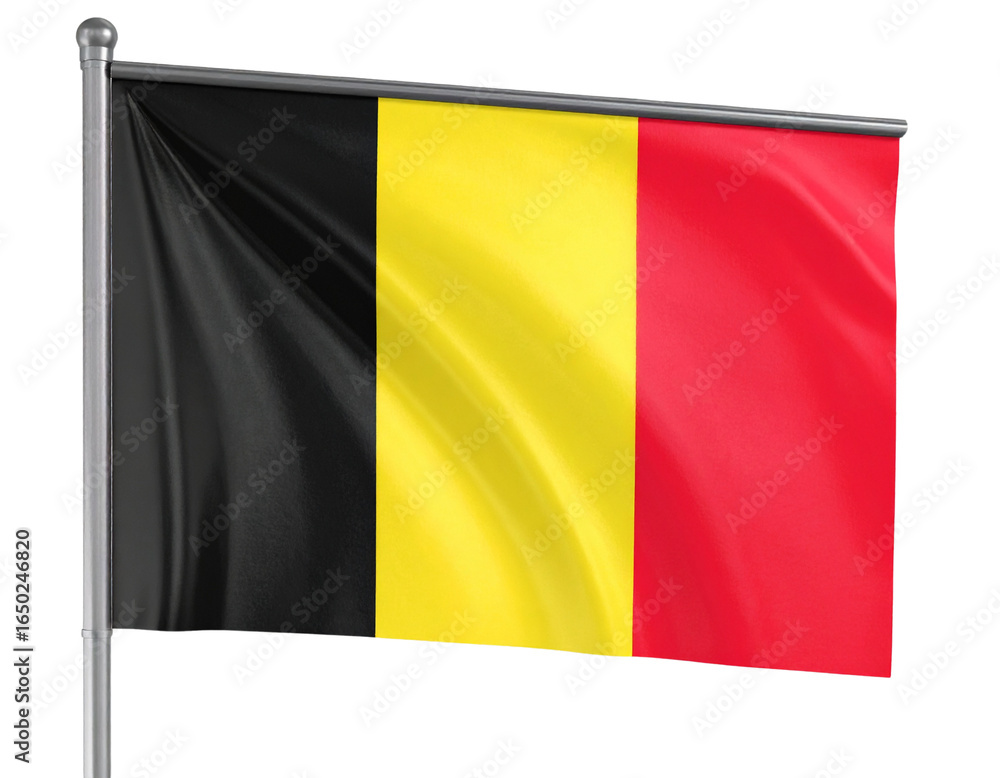 Fototapeta premium Belgium National Flag Illustration PNG