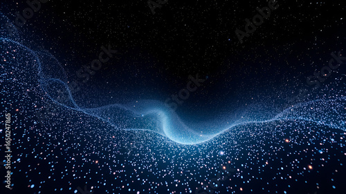 holographic starscape, with tiny pinpricks of light shining through, created with