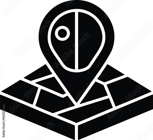 Tactile map vector icon.