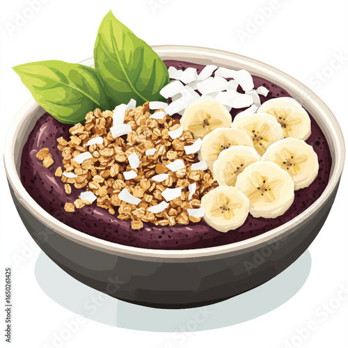 a bowl of cereal with nuts and banana