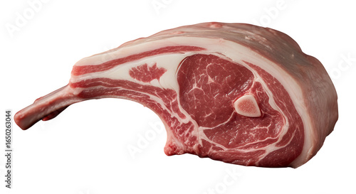 Raw pork meat pork chops and lamb chops isolated on white background fresh uncooked red meat for cooking and dinner