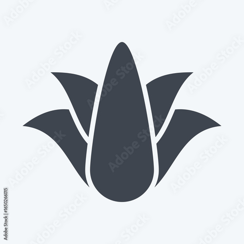 Icon Aloe Vera. related to Spf and Sun symbol. glyph style. design editable