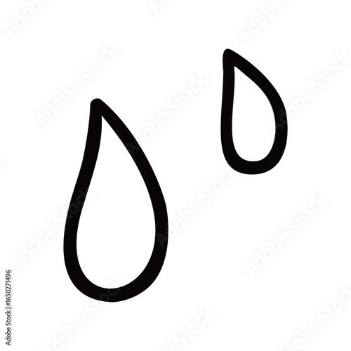 シンプルな涙の漫符イラスト