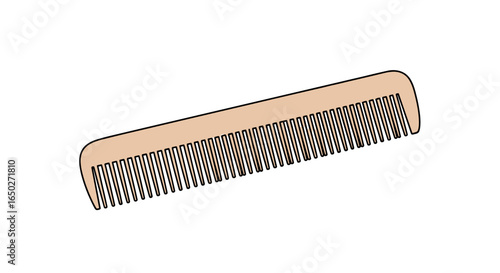 Simple wooden comb for effortless hair styling and grooming needs.