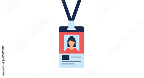 Professional ID badge with portrait for secure access and identification in business environments