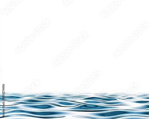 Abstract wavy, textured water graphic against a white background