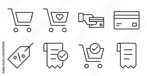 Wishlist and Payment Icon Collection for UI