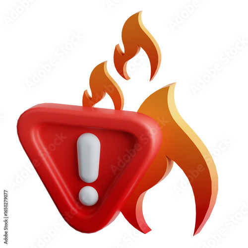 Warning 3D Illustration