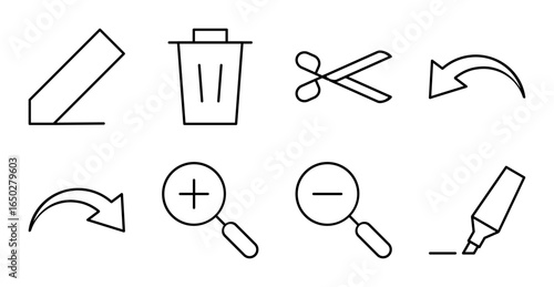 Editing Tools Icon Set for UI