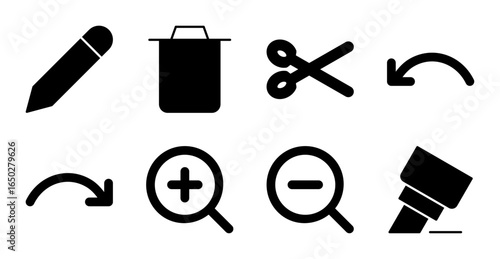 Editing Tools Icon Set for UI