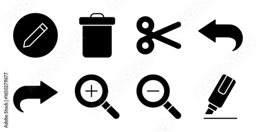 Editing Tools Icon Set for UI