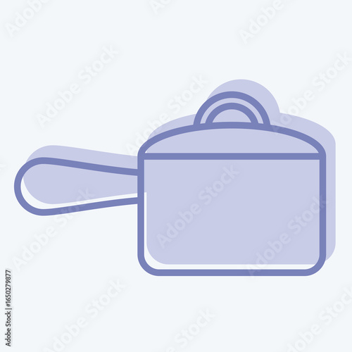 Icon Saucepan. related to Kitchen Utensils symbol. two tone style. design editable