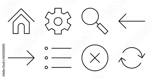 Basic Controls Icon Set for UI