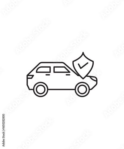 car insurance icon, vector best line icon.