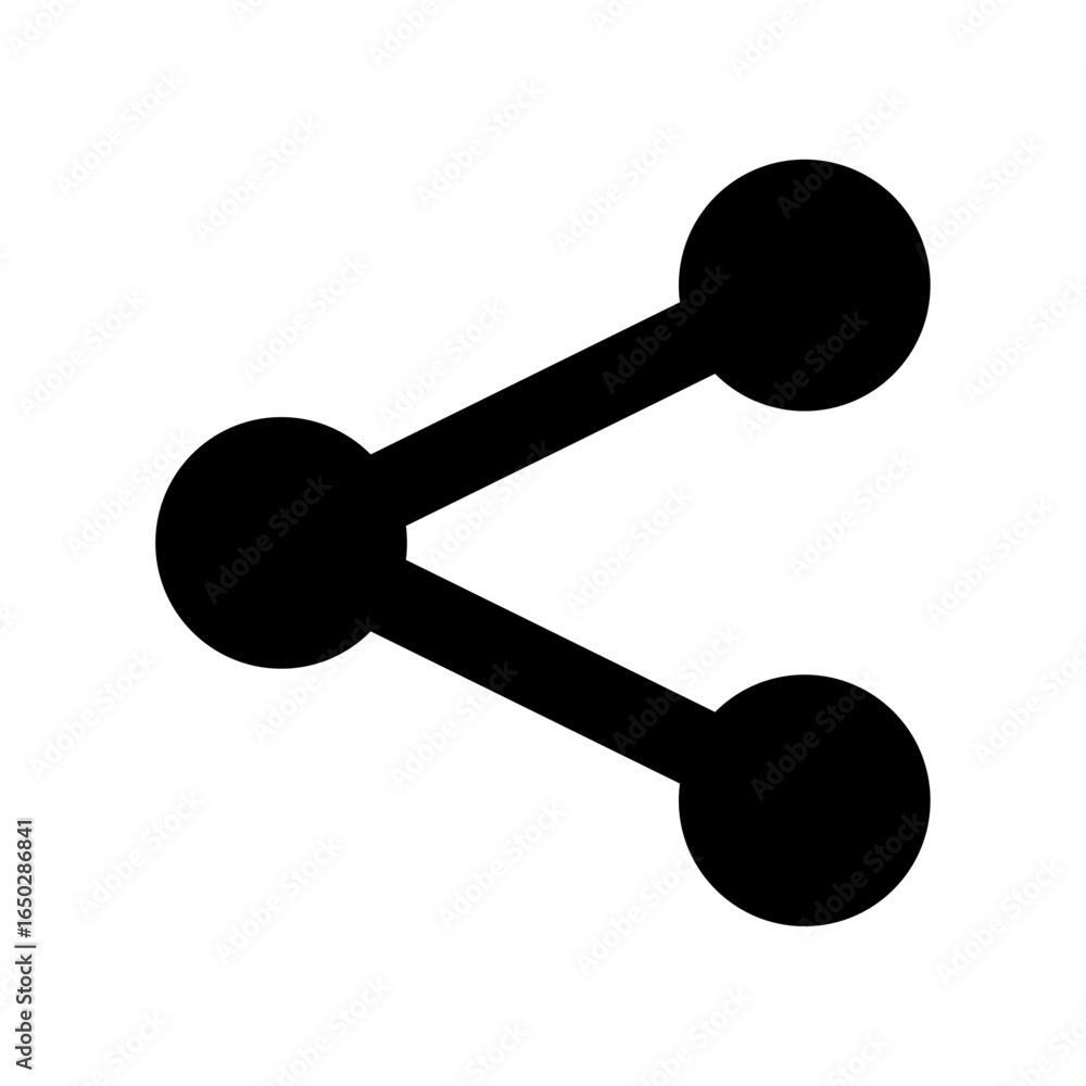 シェア・共有アイコン シンプルな黒ベクター / Share Icon – Simple Black Vector Illustration シェア・共有アイコン シンプルな黒ベクター / Share Icon – Simple Black Vector Illustration