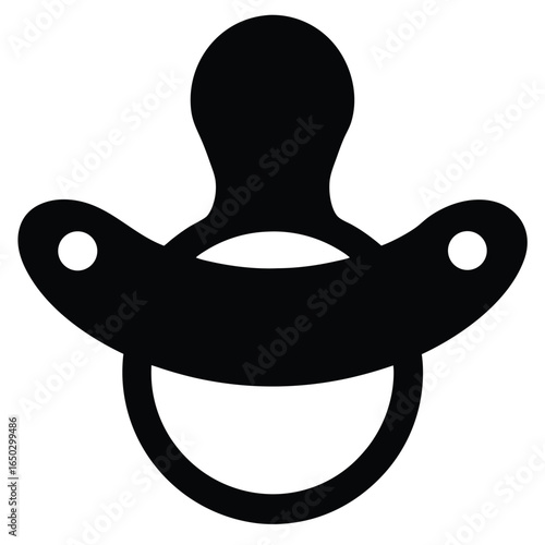 baby shower pacifier vector icon