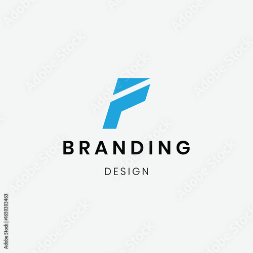 Free Download Flat design geometric letter f logo template - GFXLoad