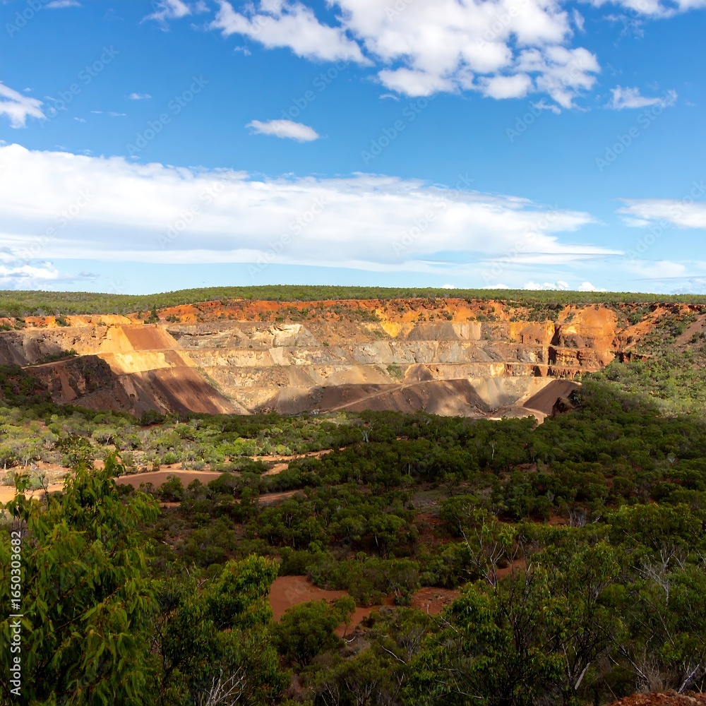 Fototapeta premium Open-pit mine landscape (1)