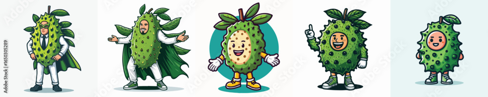Fototapeta premium VECTOR MAN WEARING COSTUM SOURSOP