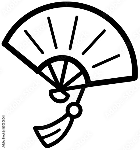 한국 전통 부채 드로잉