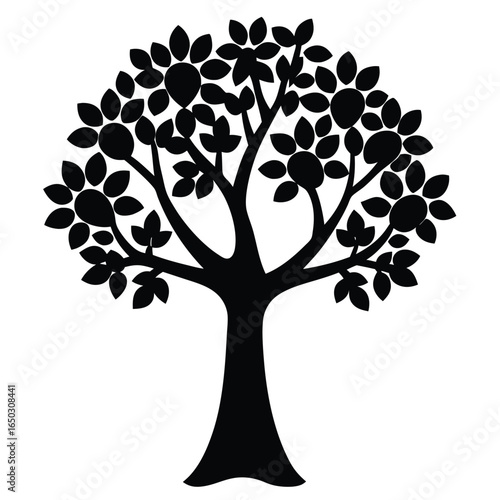 frankincense tree vector icon