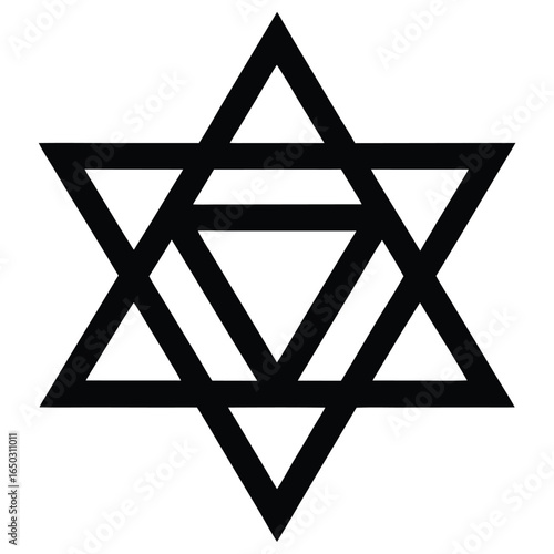 hanukkah star of david vector icon