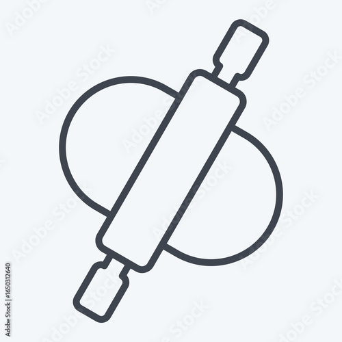 Icon Rolling Pin. related to Kitchen Utensils symbol. line style. design editable