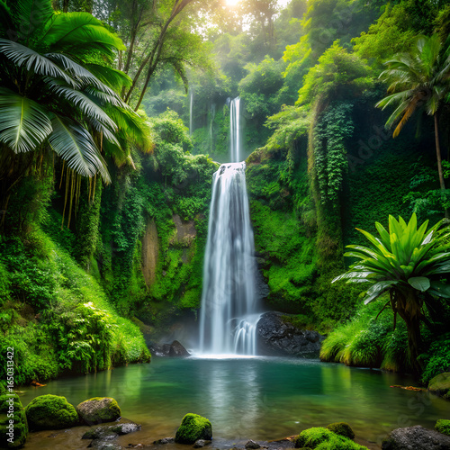 waterfall in jungle