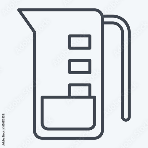 Icon Measuring Cup. related to Kitchen Utensils symbol. line style. design editable