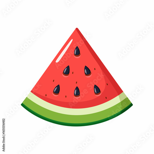 Watermelon Slice Vector Icon