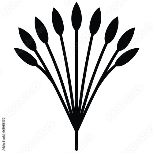 papyrus plant vector icon